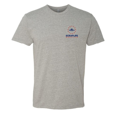 ScrapLife Wrestling Patriotic Tee Grey - Adult
